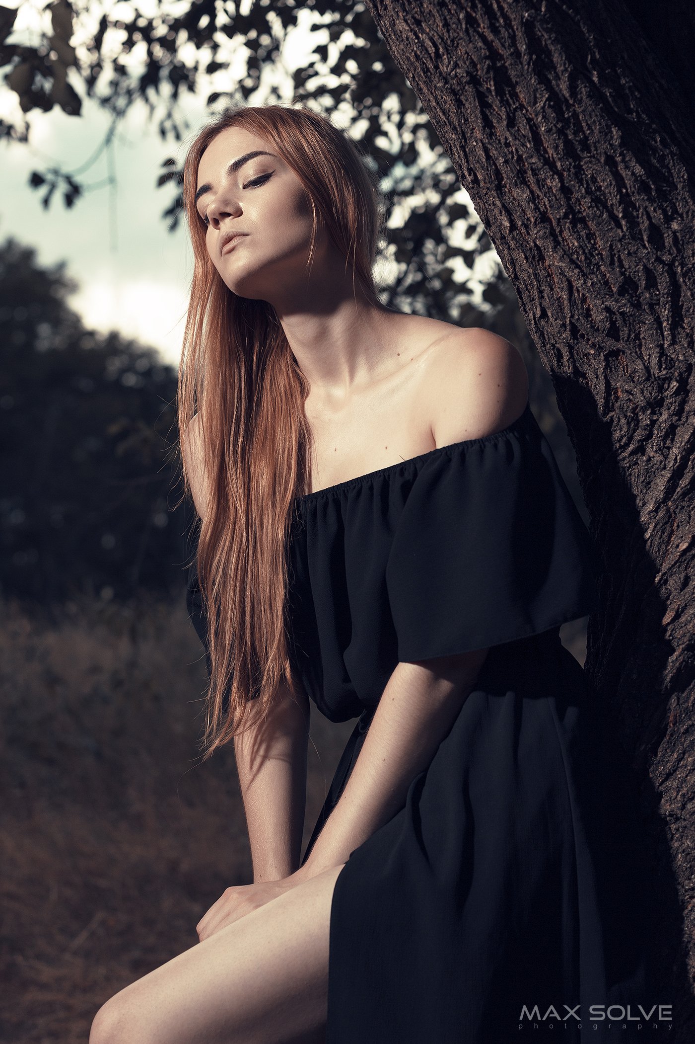 girl, girls, models, woman, female, dark, fashion, beauty, brunette, beauty, hair, outdoor, location, tree, flash,, Max Solve