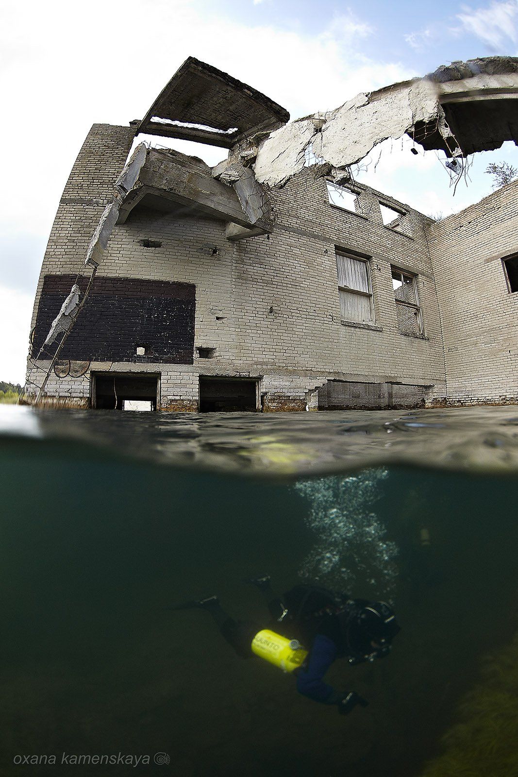 underwater wreck diver mine rummu, Оксана Каменская