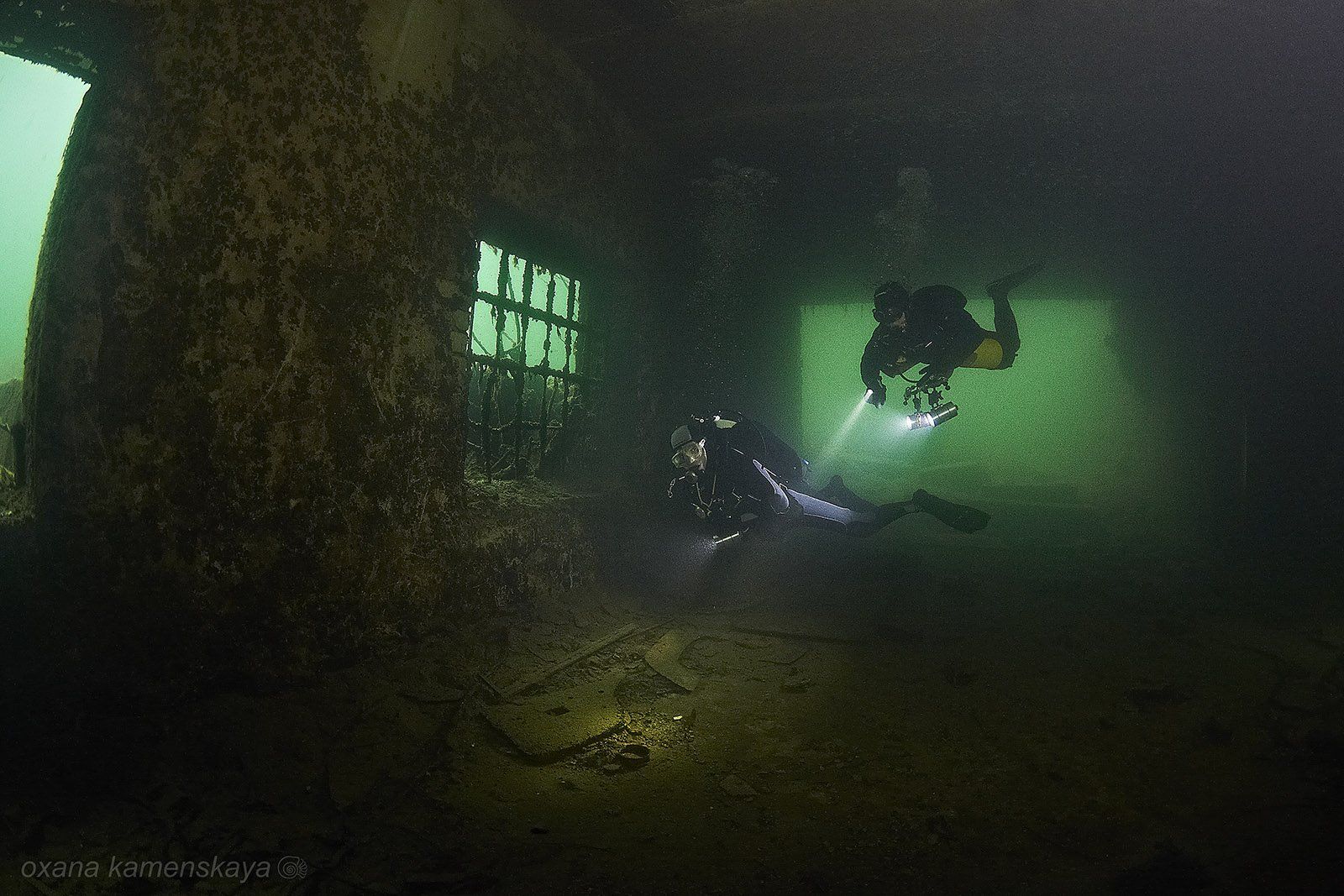 underwater wreck diver mine rummu, Оксана Каменская