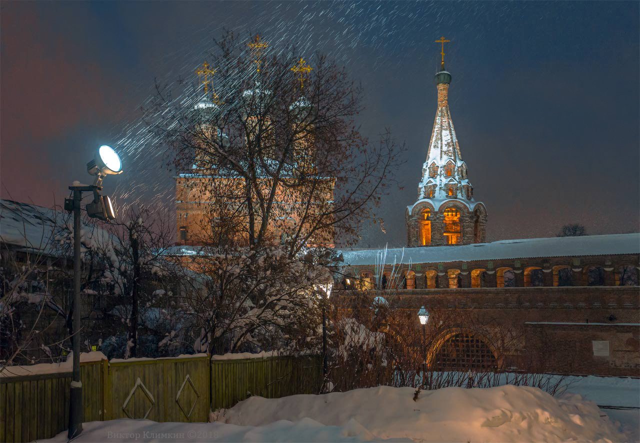 москва, крутицкое подворье,крутицы, собор,вечер, зима, снег, Виктор Климкин