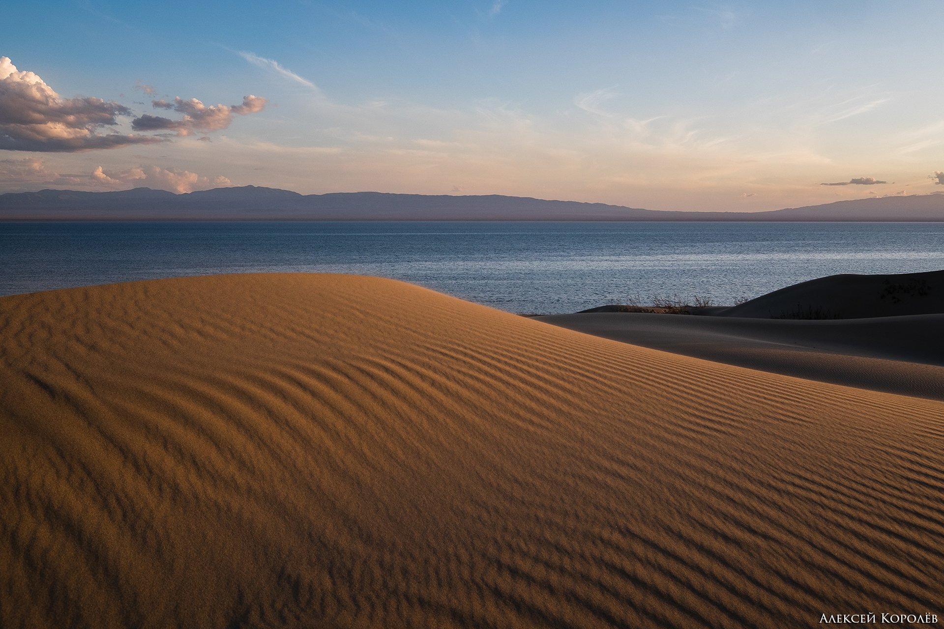 монголия, закат, пустыня, песок, озеро, природа, пейзаж, лето, mongolia, sunset, desert, sand, lake, nature, landscape, summer, Алексей Королёв