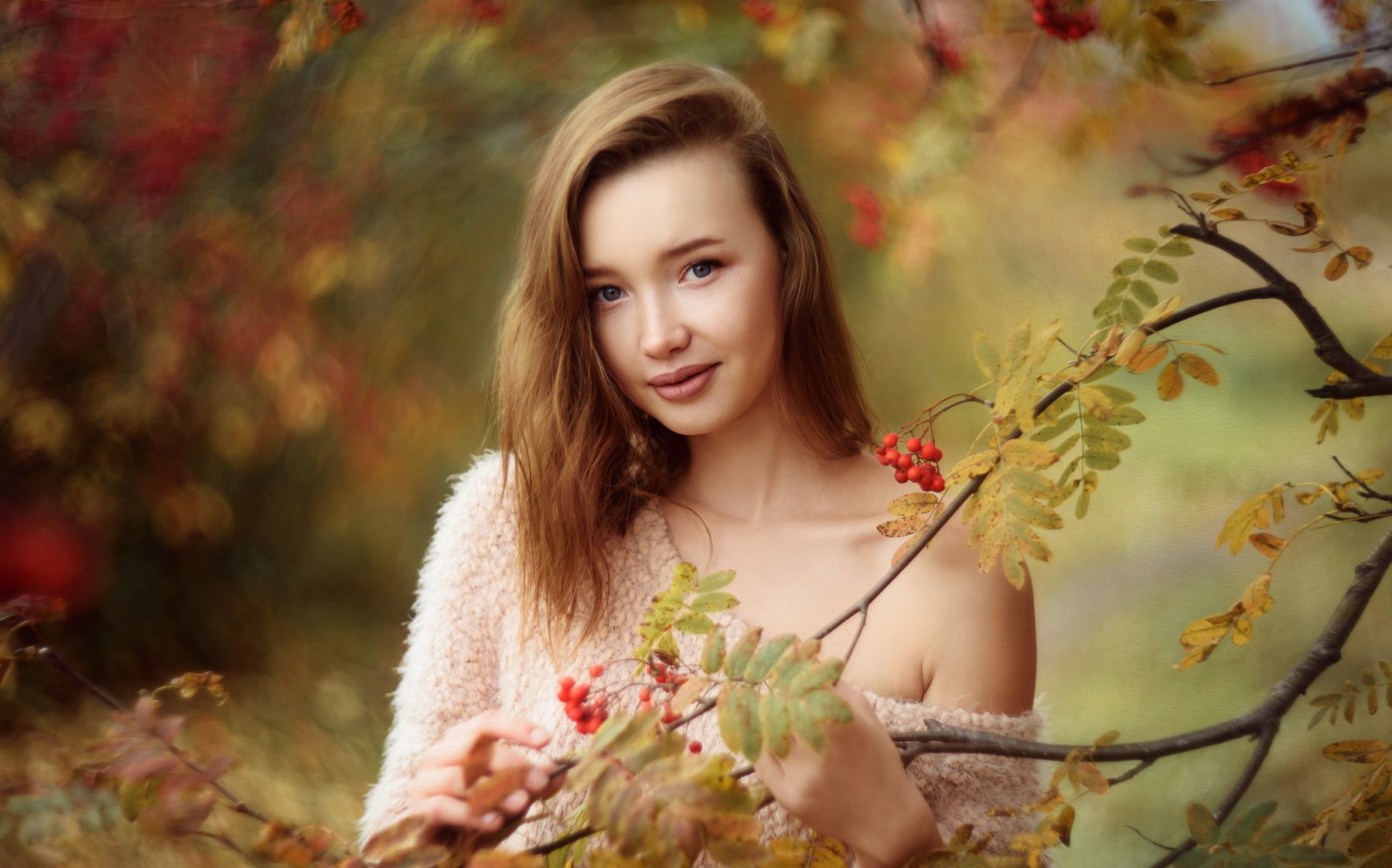 гелиос40-2 портрет, осень, красивая девушка, Владислав Оплетаев