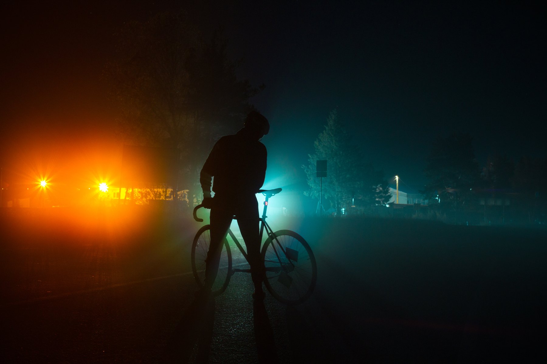 ночь туман россия велосипед, Евгений Озеров