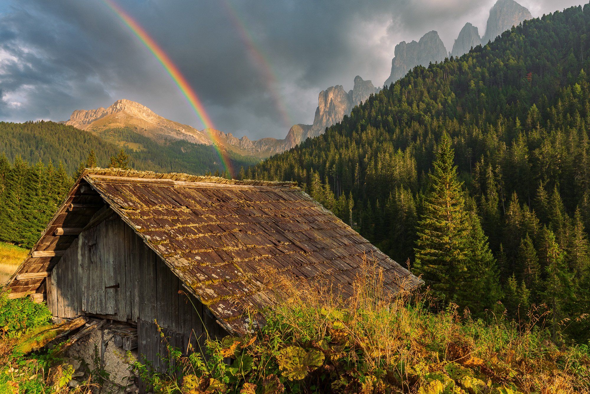 alps,autumn,background,barn wood,clouds,dolomites,forest,grass,hill,home,house,italy,landscape,meadow,mountain,nature,outdoor,rainbow,rock,rural,scenic,sky,tourism,travel,vacation,valley,view, Косарев Борис