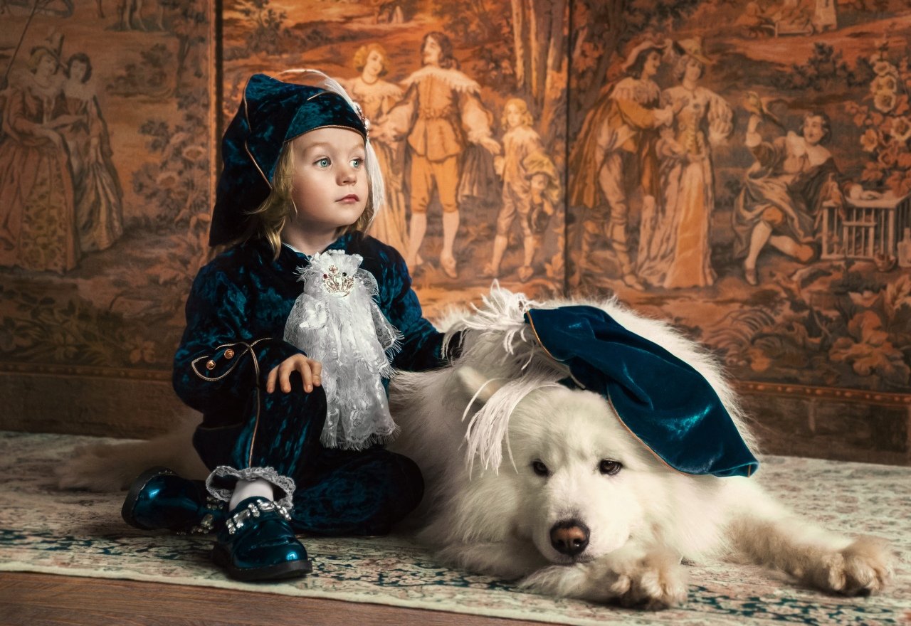аристократ аристократизм ребёнок сын костюм собака самоед, Софья Ознобихина