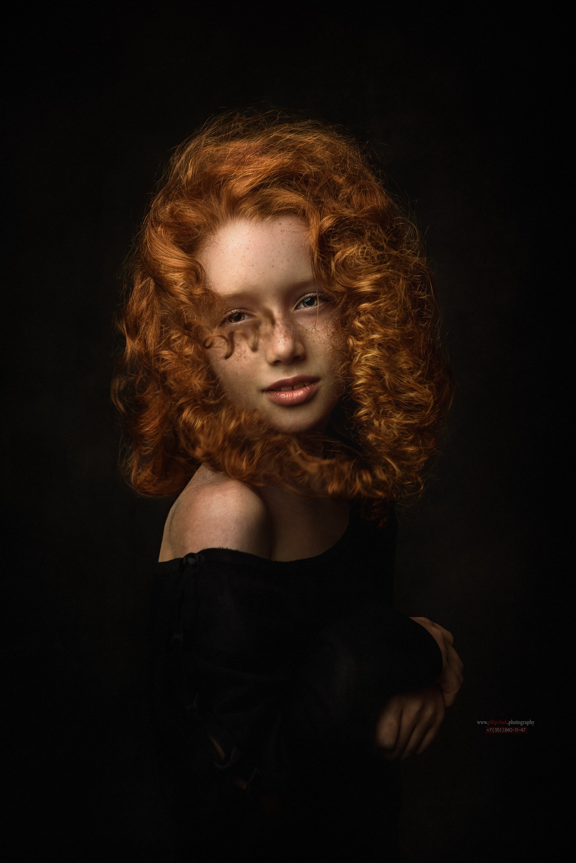 портрет, ребенок, рыженькая, конопушки, рыжие волосы, рембрандт, Пилипчук Константин