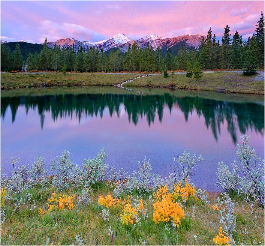 mountains, fall, sunrise, colors, lake, michael, latman, Michael Latman