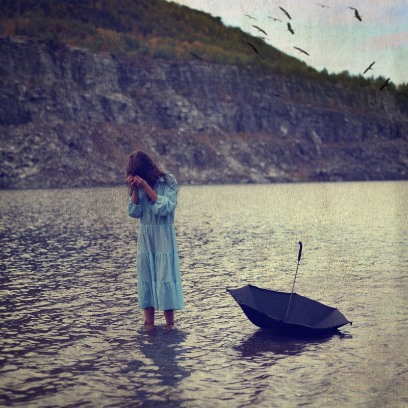 птицы, вода, карьер, Анна Луценко