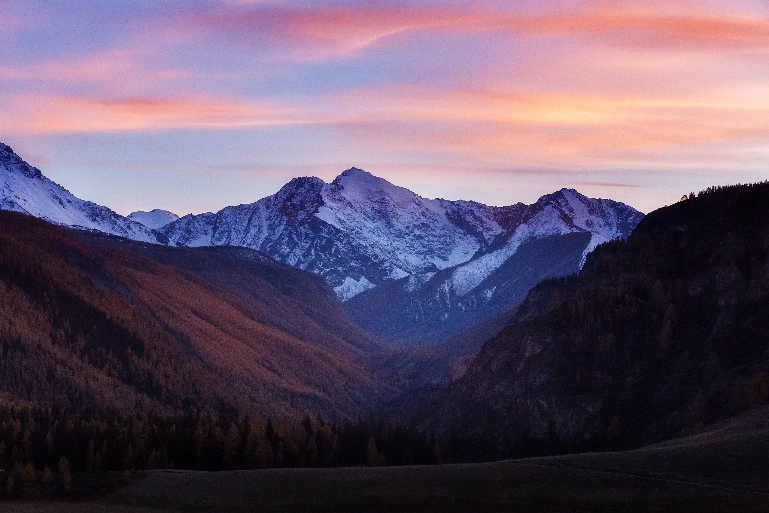 горы, природа, пейзаж, осень, небо, лес, закат, алтай, свобода, mountains, portrait, nature, autumn, sunset, Станислав Попов