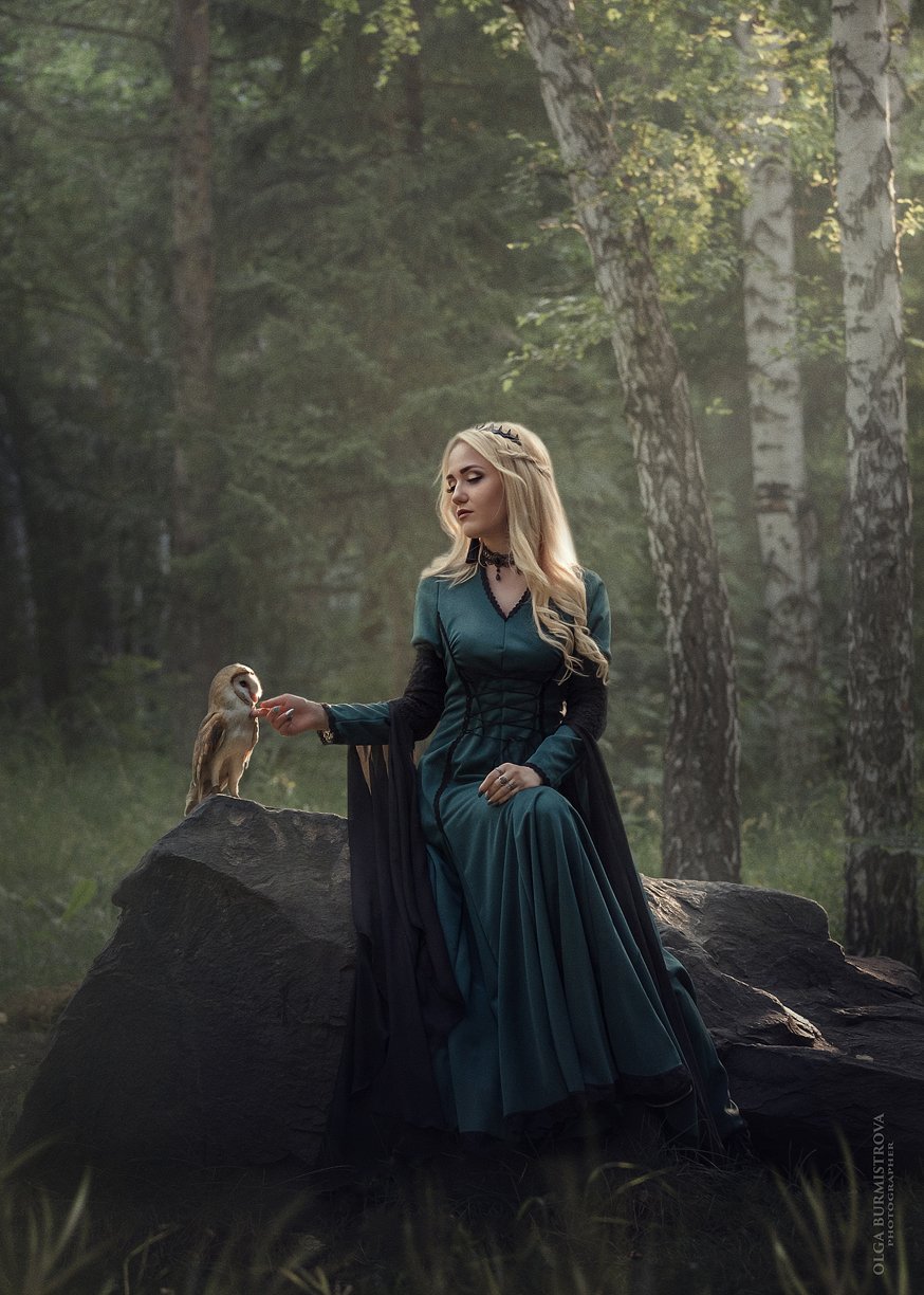 фото с совой, совы, лес, фэнтези, сказочная фотосессия, Ольга Бурмистрова