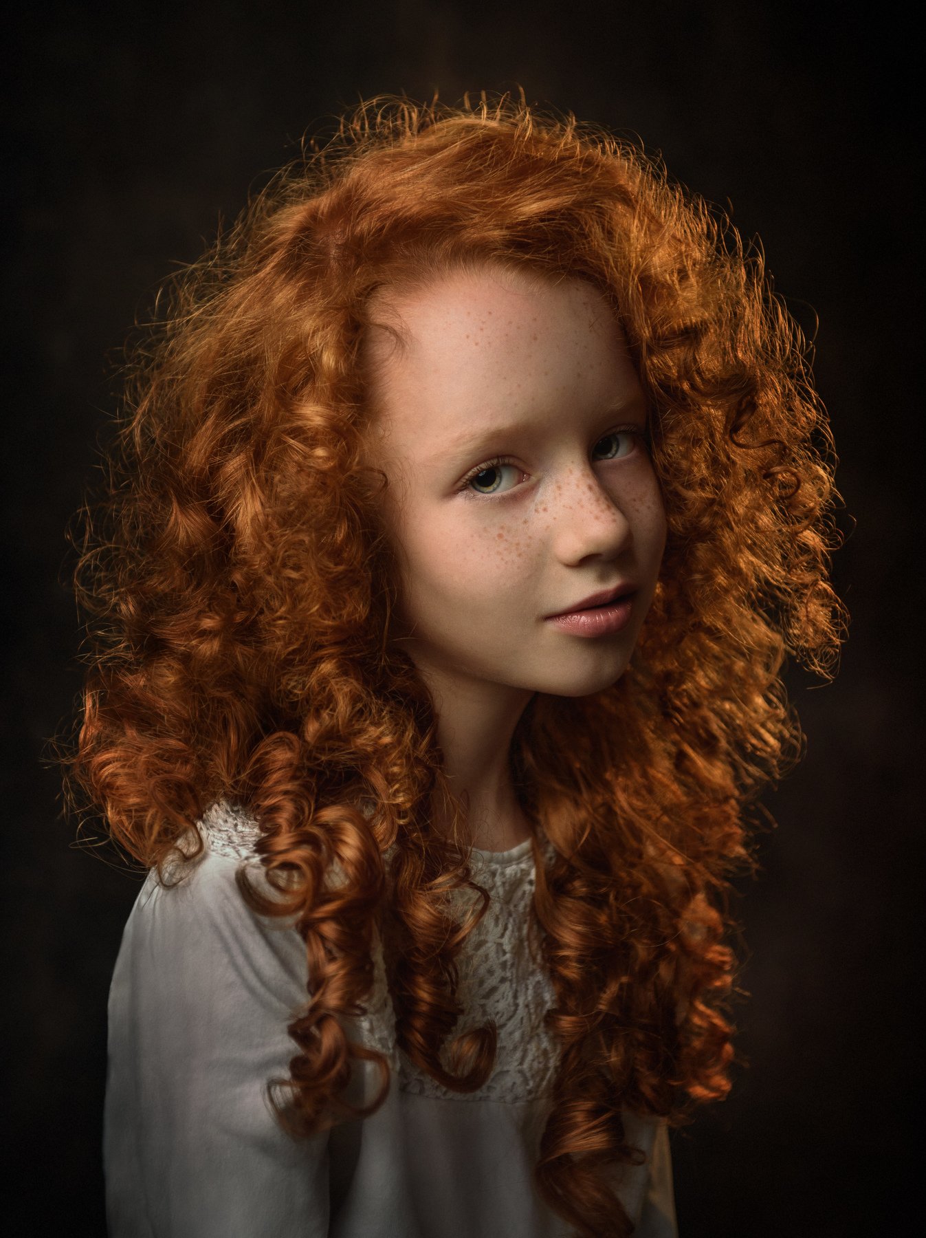 портрет, ребенок, рыженькая, конопушки, рыжие волосы, рембрандт, портрет рыженькой девочки, Пилипчук Константин