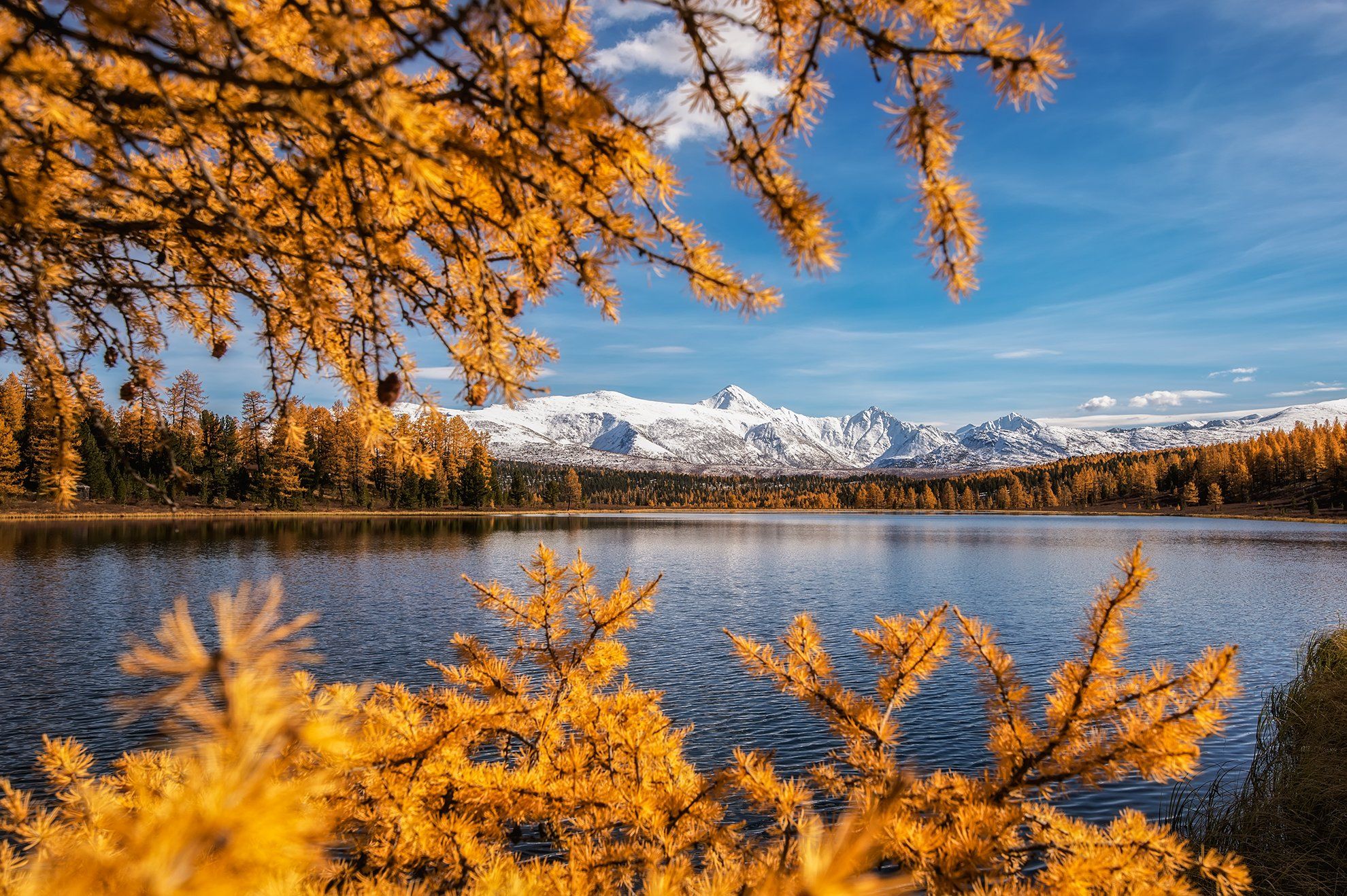 алтай, золотая осень, горы, озеро, Алексей Юницын
