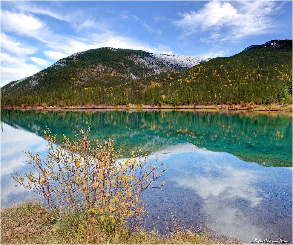 lake, , rocky, mountains, evening, fall, colors, Michael Latman