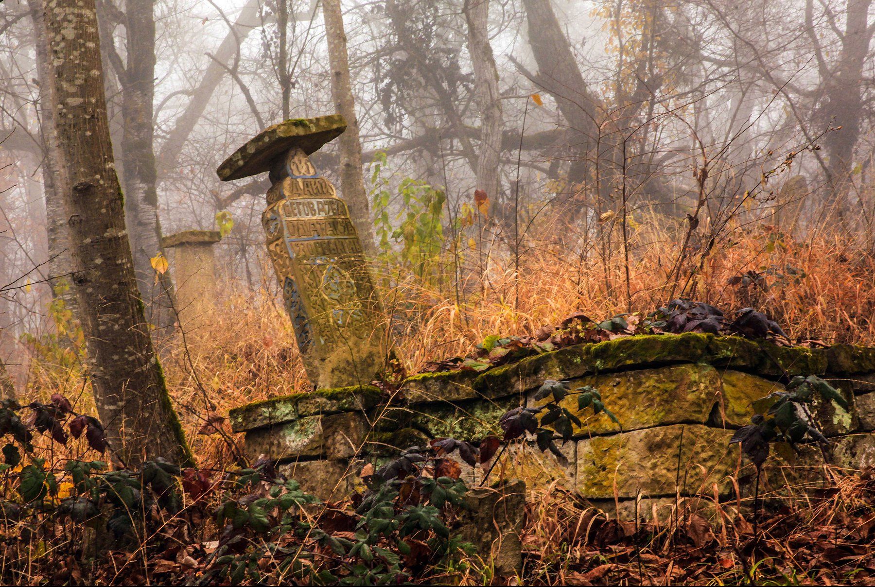 кладбище,осень.туман, Marat Magov