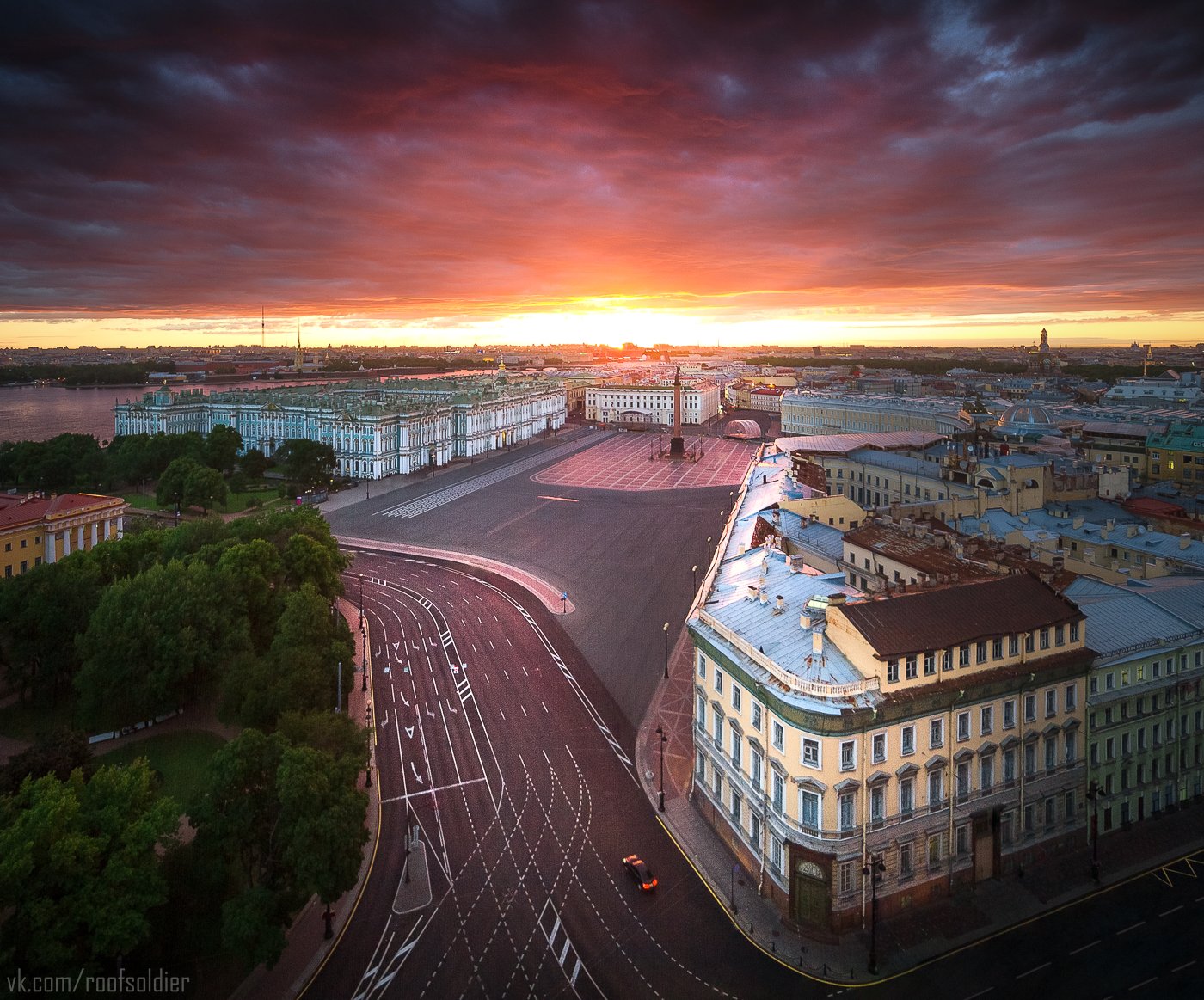 Санкт-Петербург, рассвет, закат, крыша, город, пейзаж, архитектура, Питер, Голубев Алексей