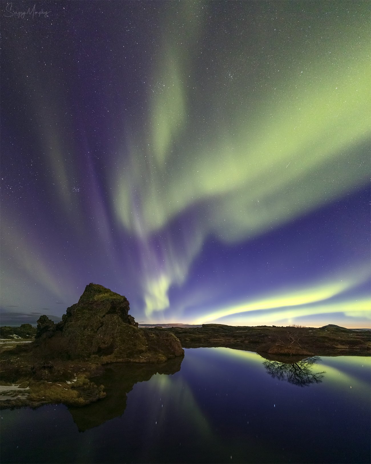 myvatn lake northern lights., Sergey Merphy