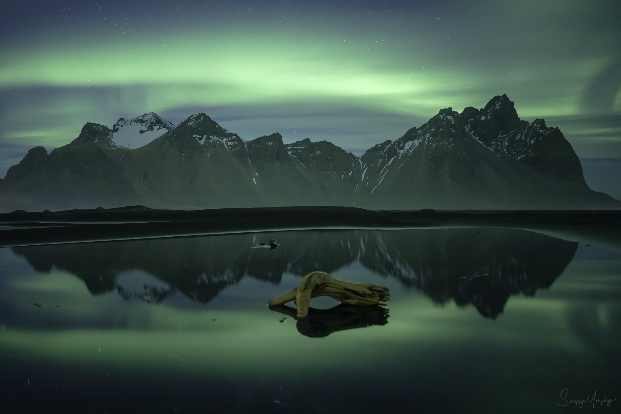 green, silence., vestrahorn., iceland., Sergey Merphy