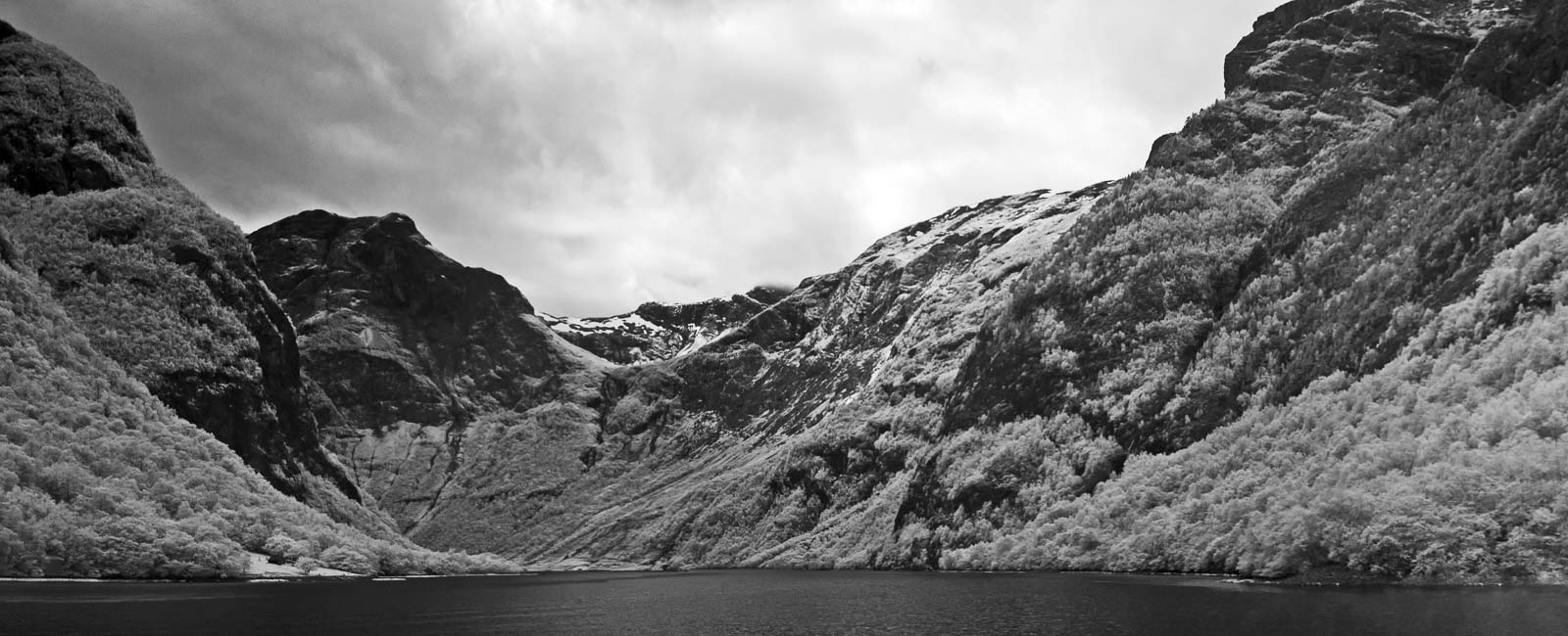 Норвегия, пейзаж, черно-белое, фьорд, инфракрасная фотография, панорама, ir, море, Сергей Козинцев