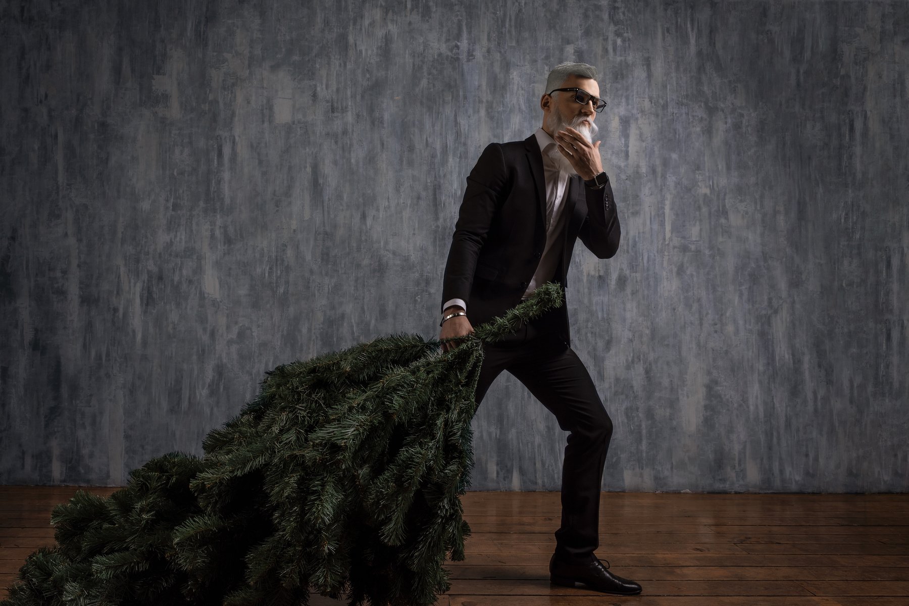 fir-tree, Santa Claus, fashion, Андрей Болдышев
