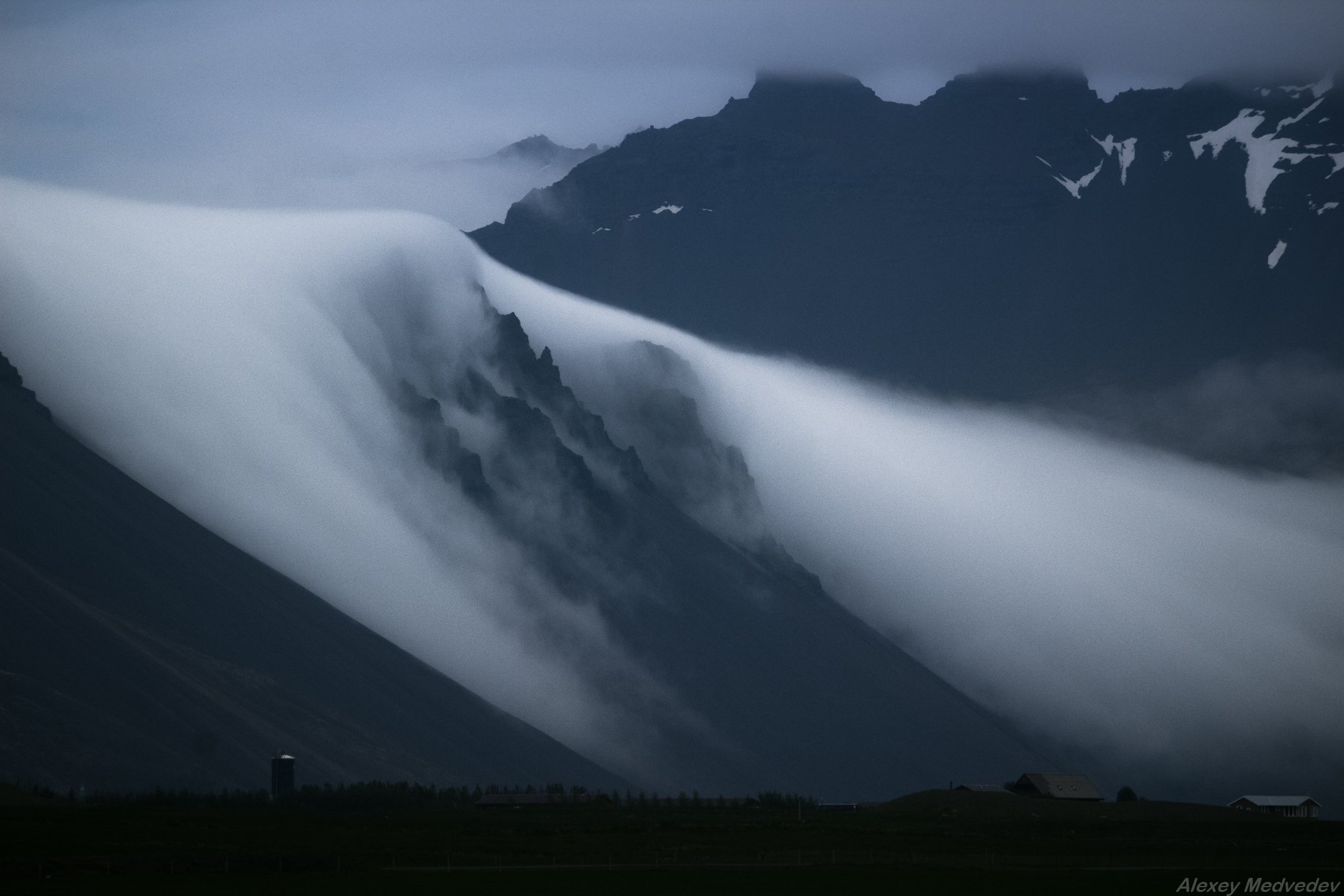 green,mountains,wild,north,iceland,southeast,nord,myths,hornafjorur, исландия, облако, горы, Алексей Медведев
