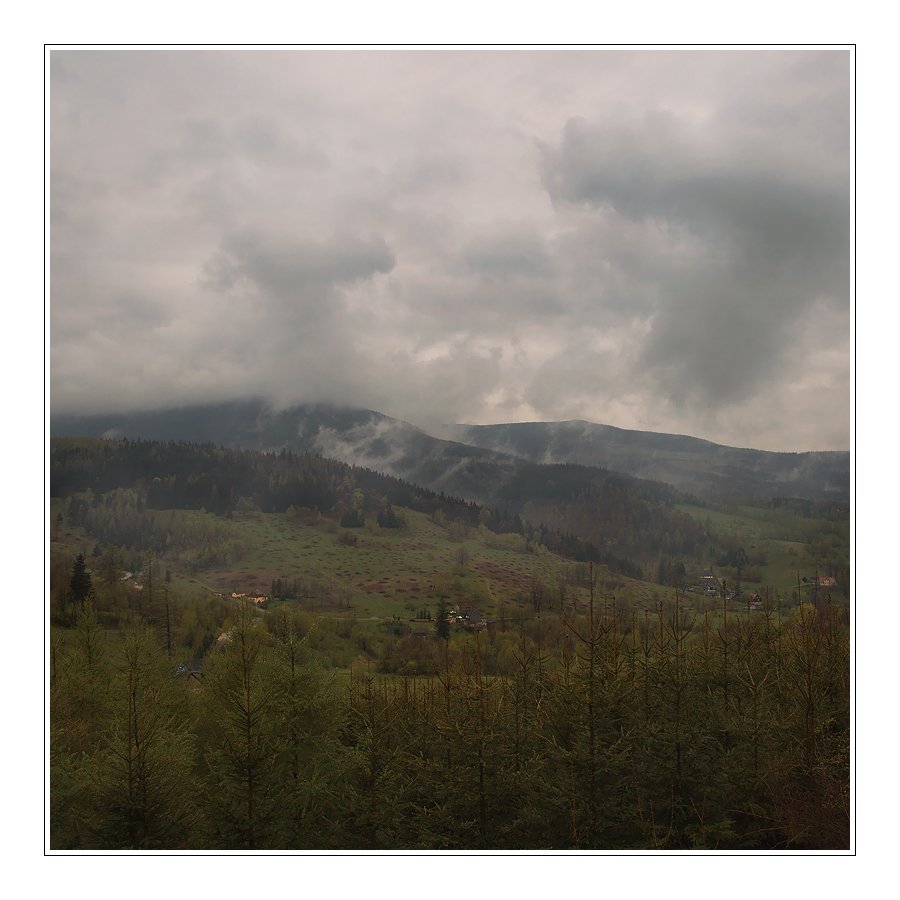 туман, утро, пейзаж, горы, леса, чехия, Oleg Dmitriev