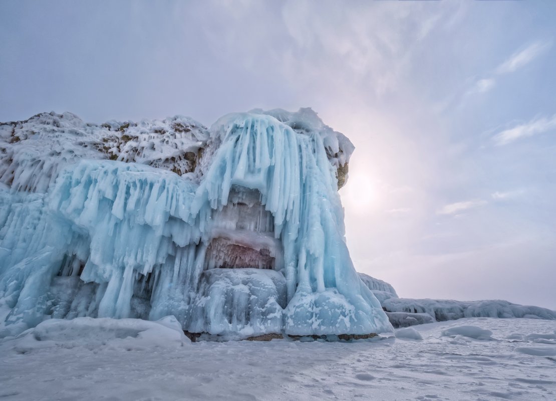 байкал,россия,фототур,природа,пейзаж,лед,зима,хрусталь,грот,иркутск,путешествие,панорама, голубой лед, Elena Pakhalyuk