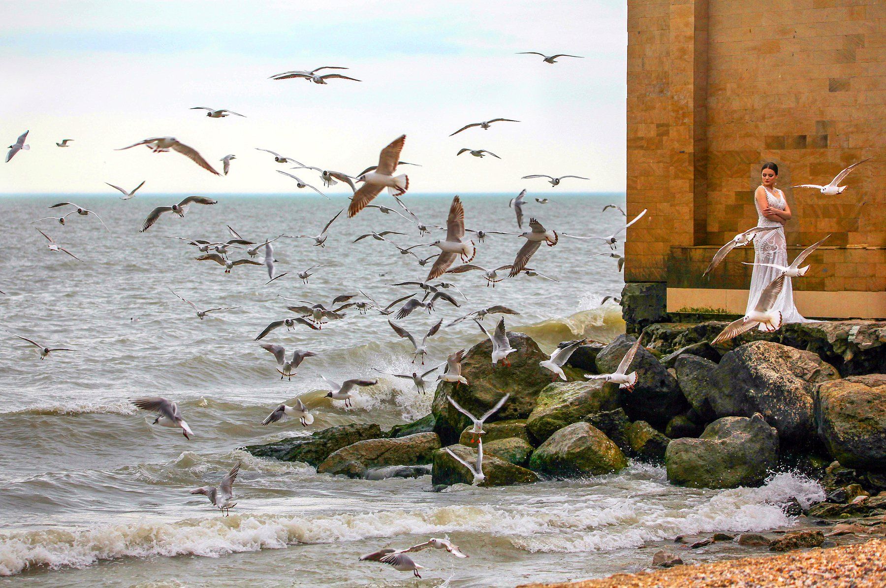 море,чайки,девушка., Marat Magov