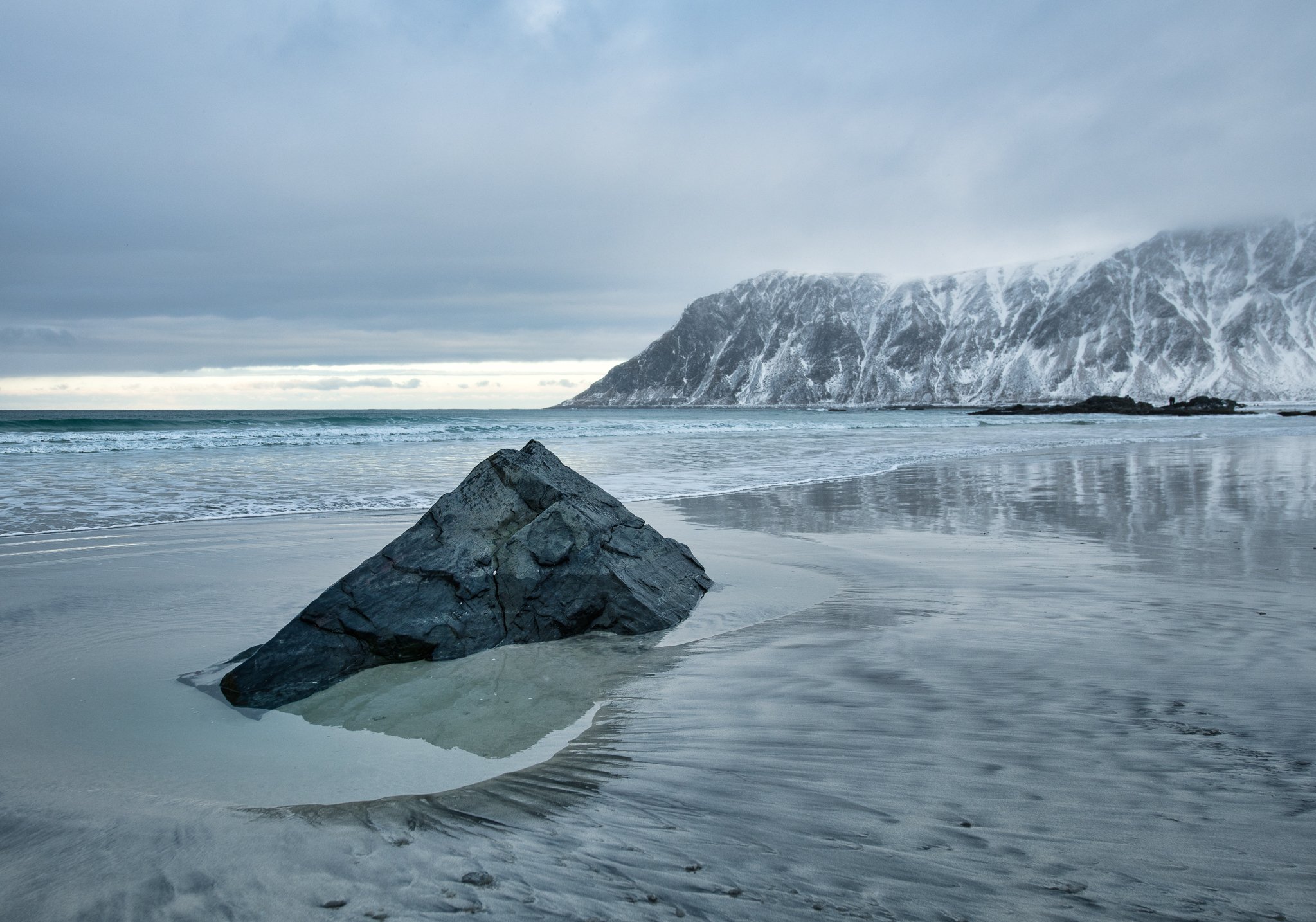 lofoten, beach, winter, Arnfinn Malmedal