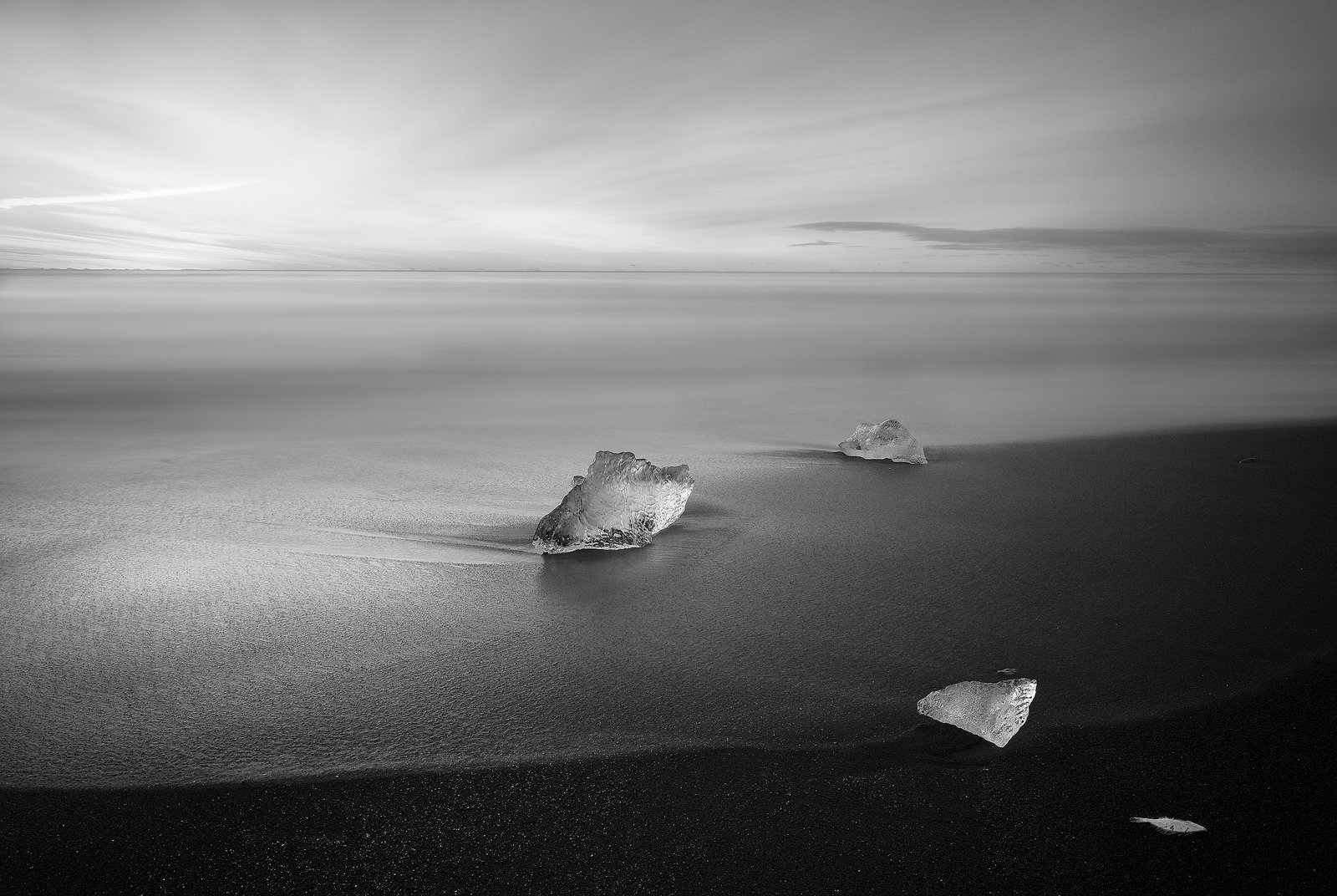 Iceland, seascape, long exposure, sunrise, ice, iceberg, black sand, Сергей Курля