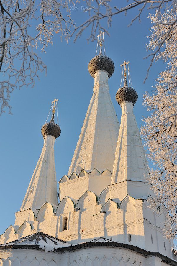 Углич, церковь, иней, мороз, зима, Бизин Иван