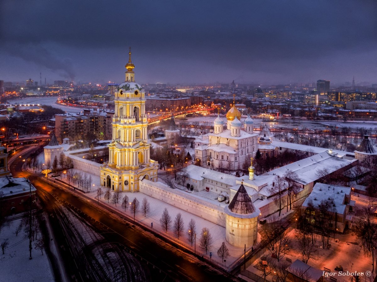 новоспасский  монастырь, москва, зима, novospassky monastery, moscow, winter, Игорь Соболев