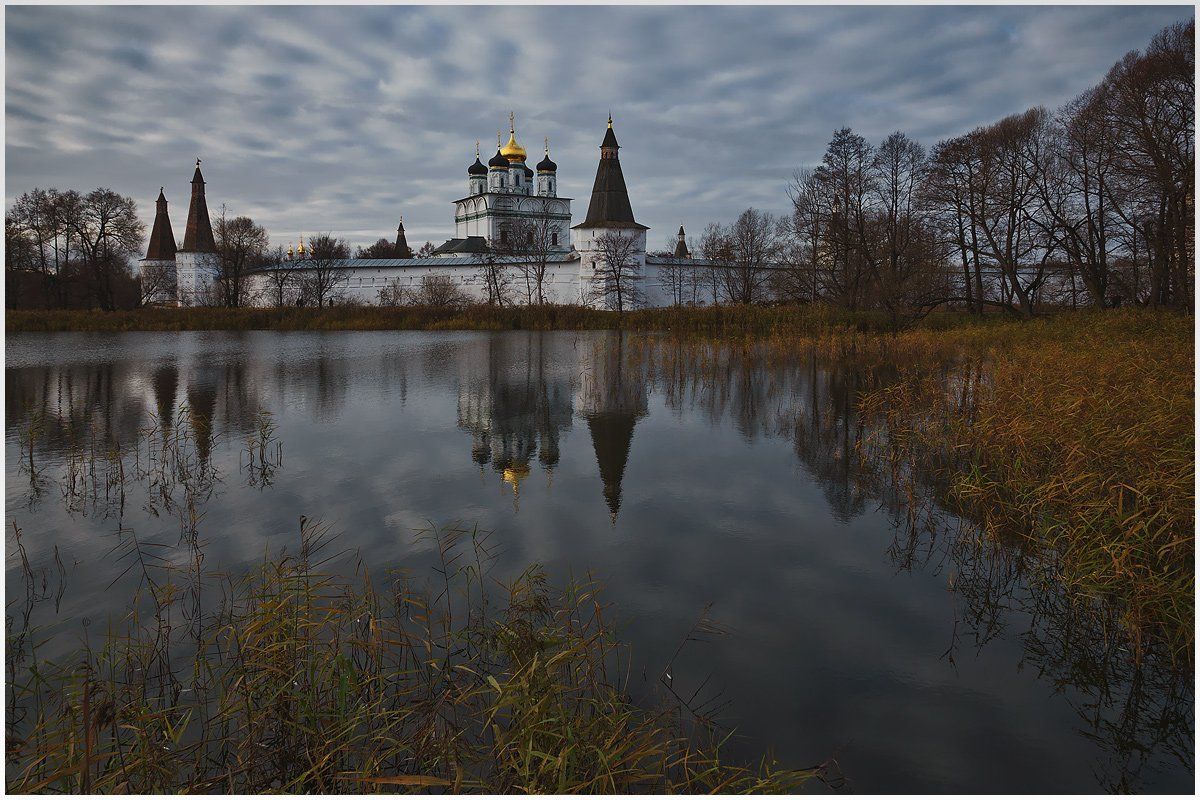 монастырь, озеро, отражения, пейзаж, Oleg Dmitriev