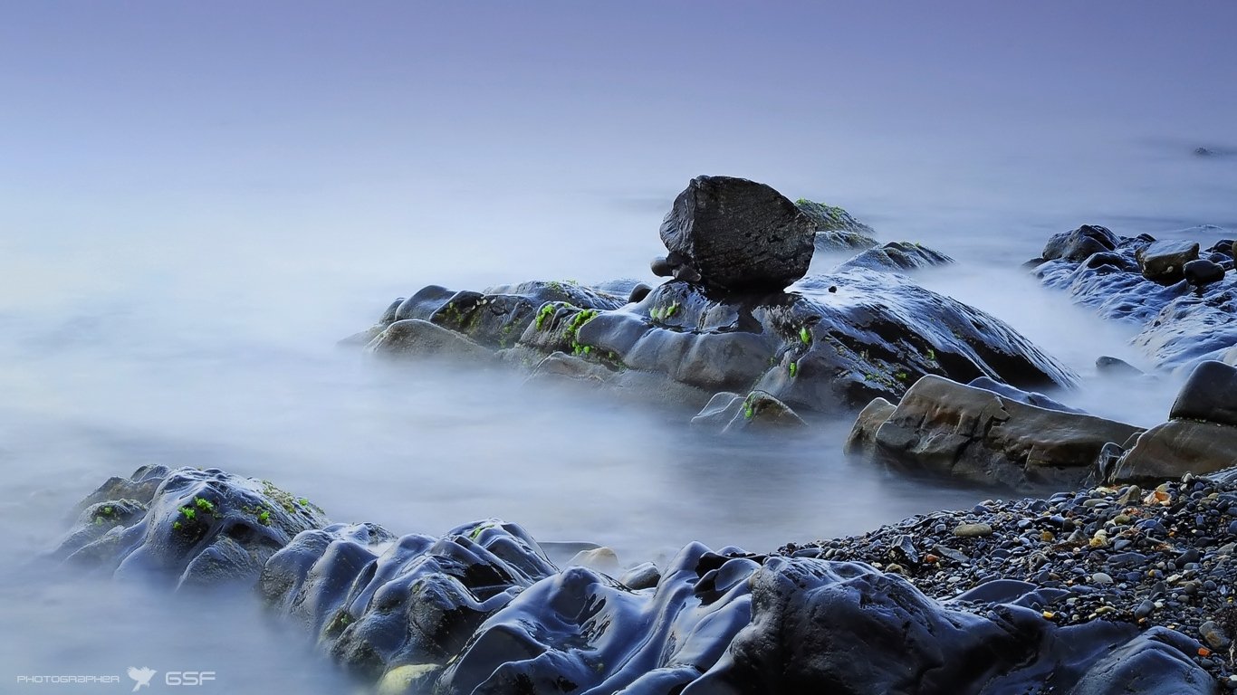 камни, вода, туман, море, Serj Master