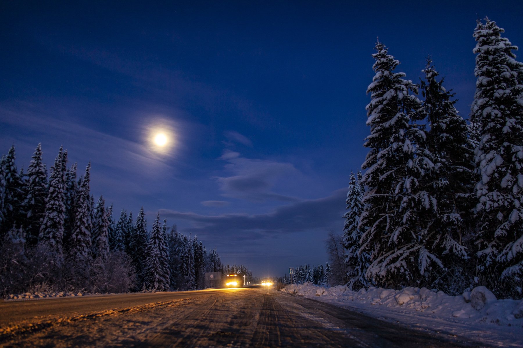 пермский край, зима, снег, луна, лунный пейзаж, Андрей Козлов
