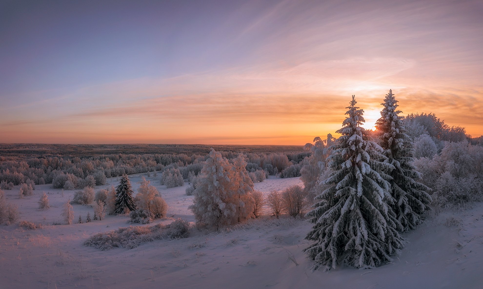 drone photo,sunset,dji,mavic pro,закат,зима,деревня,верхняя тойма,архангельская область,зимний лес, Алексей Юницын
