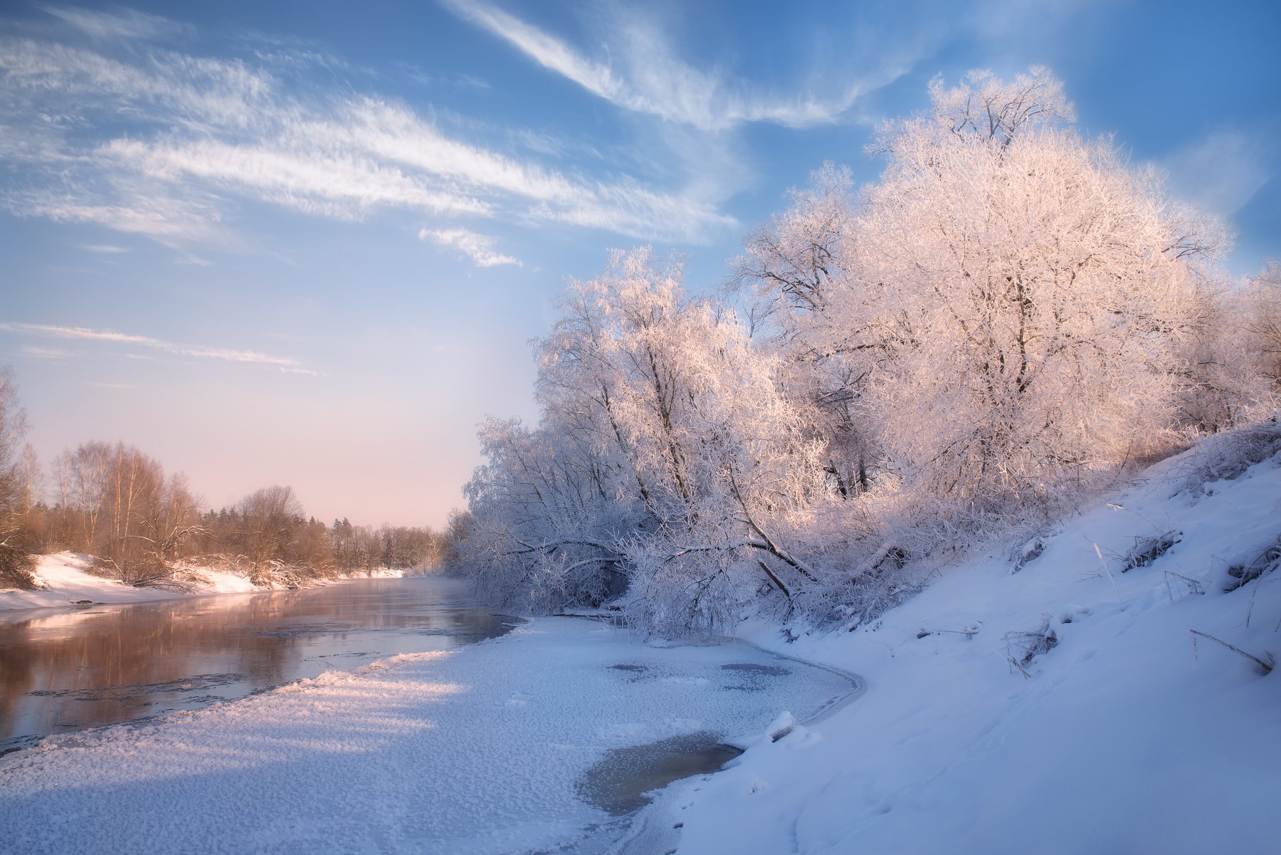 зима,река,мороз, Виталий Полуэктов