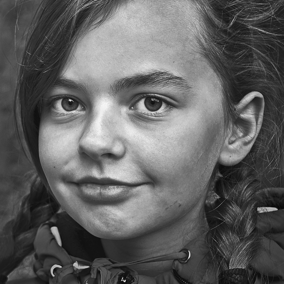 портрет, девочка, глаза, взгляд, чб, апатиты, Николай Смоляк
