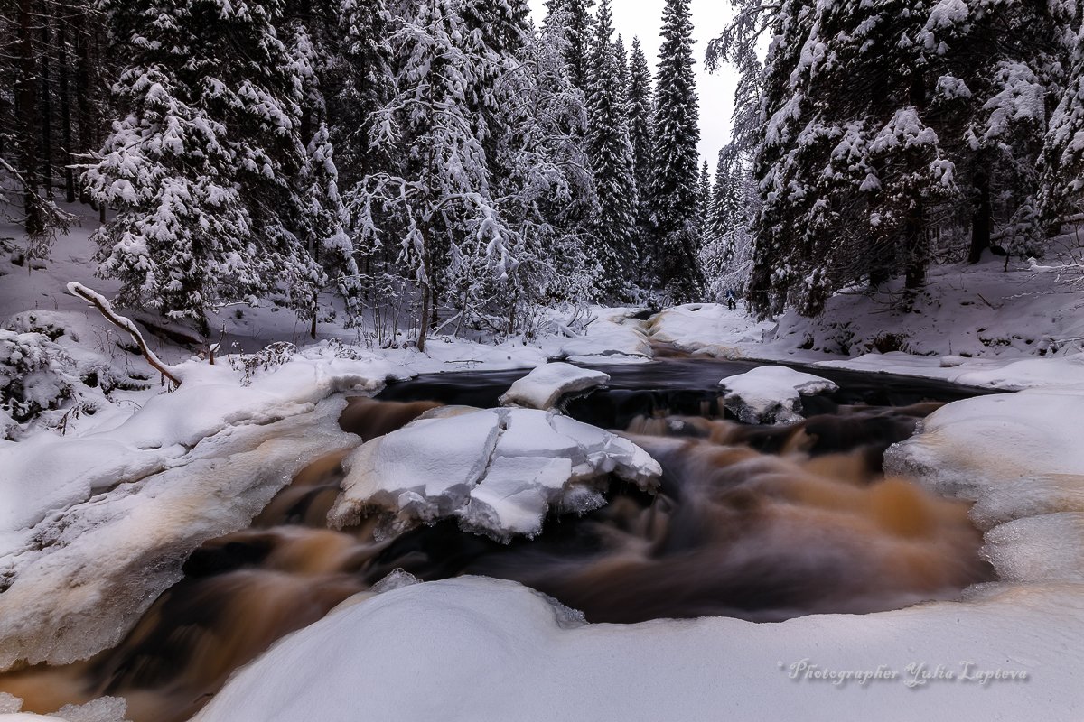 путешествия,пейзаж,природа,река,карелия,зима,красота, Юлия Лаптева