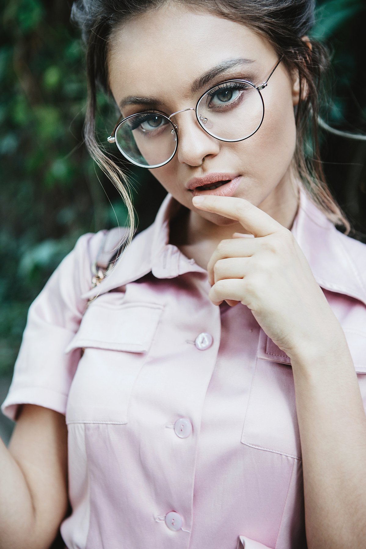 портрет, девушка, очки, лето, красивая, Elvira Chueshkova