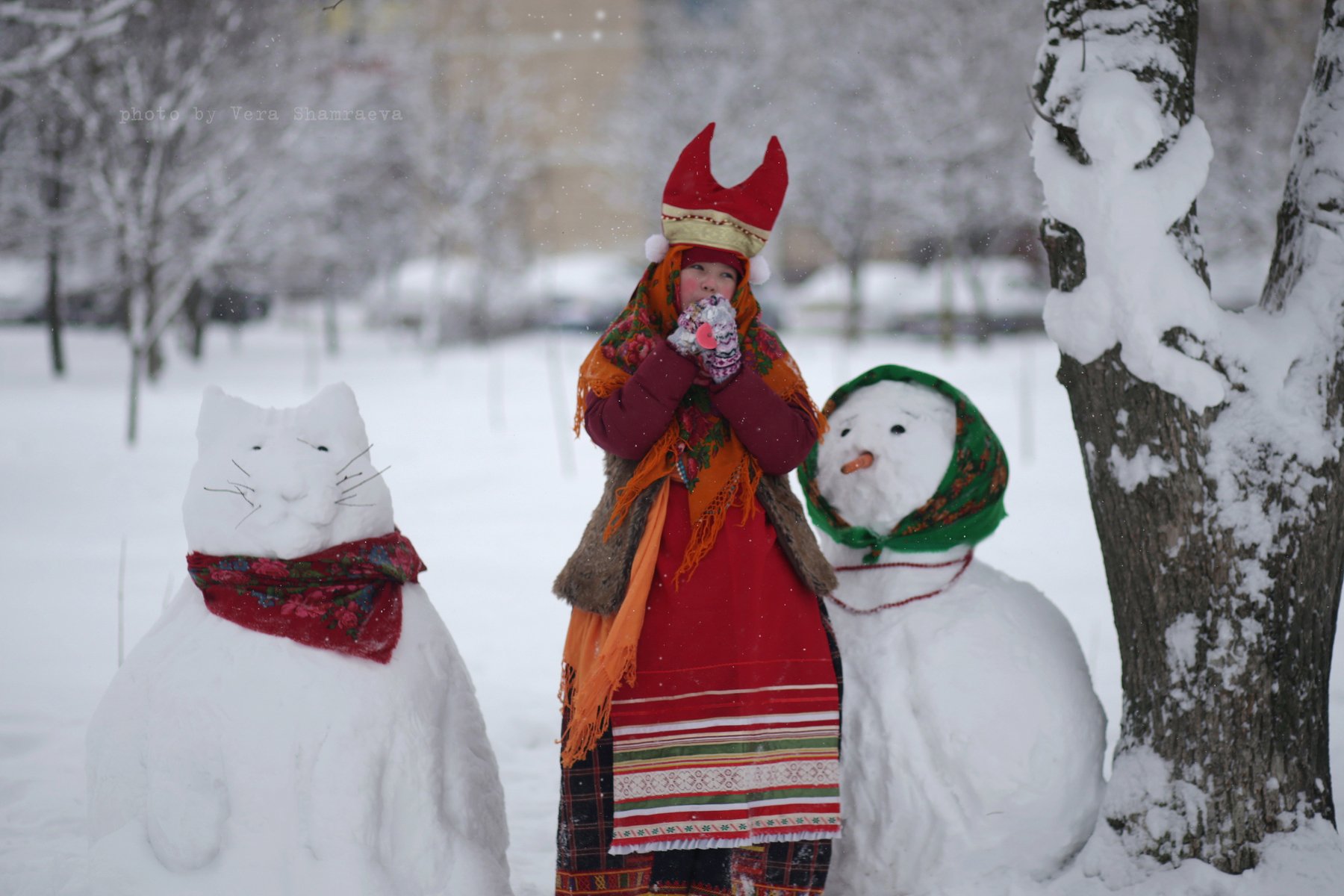 девочка снег дудочка славянский стиль, Вера Шамраева