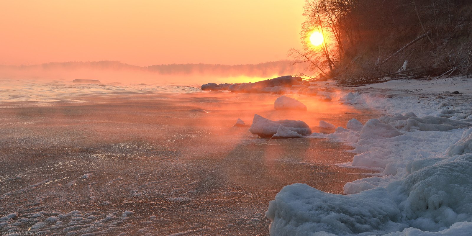 балтийское море, пейзаж, рассвет, зима, Сипаева Катерина