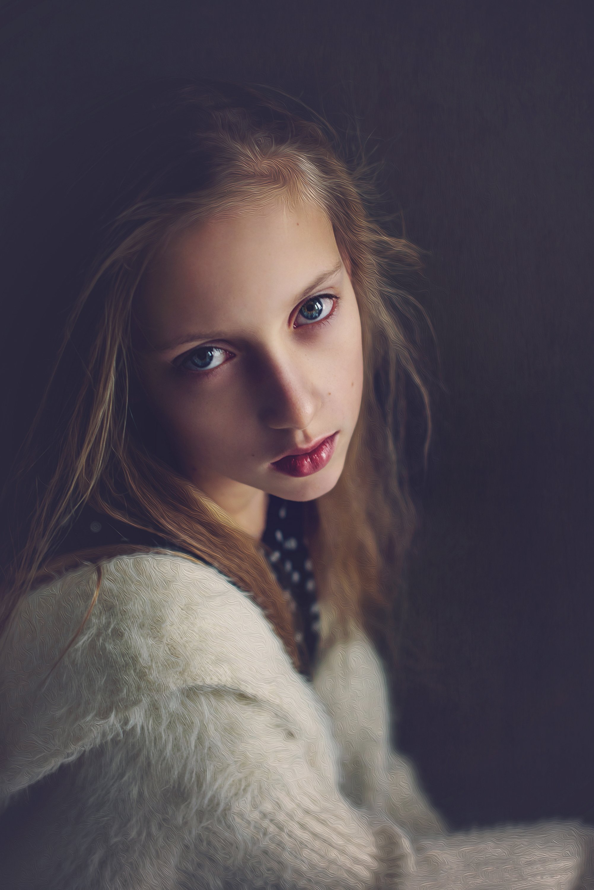 girl, portrait, eyes, look,, Anna Ścigaj