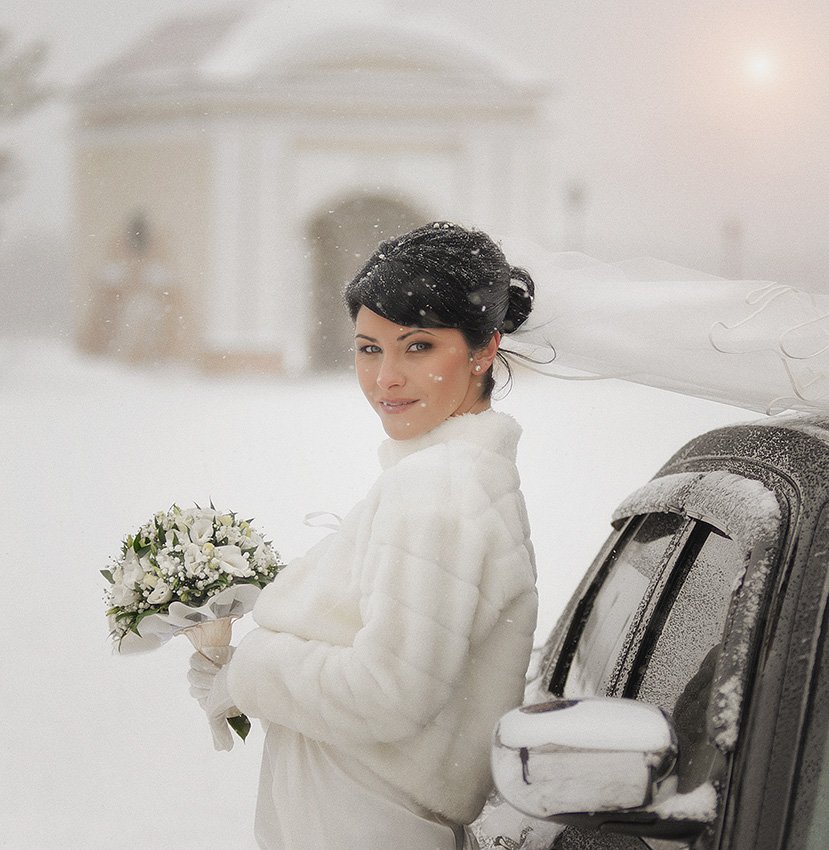 невеста,свадьба,зима,снег,портрет, Ravilin