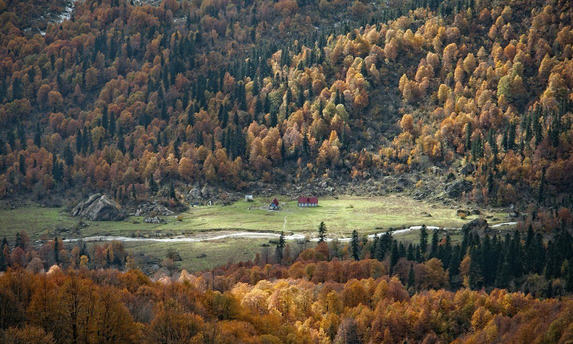 фиштинский приют, осень в горах, река белая, лагонаки, Mikhail Z
