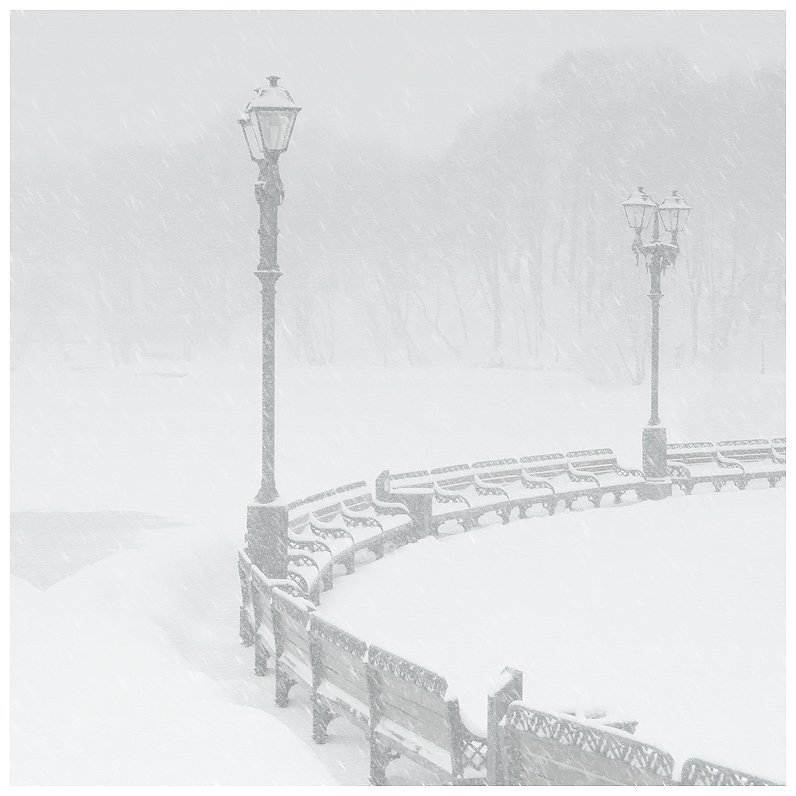зима, снег, город, Oleg Dmitriev