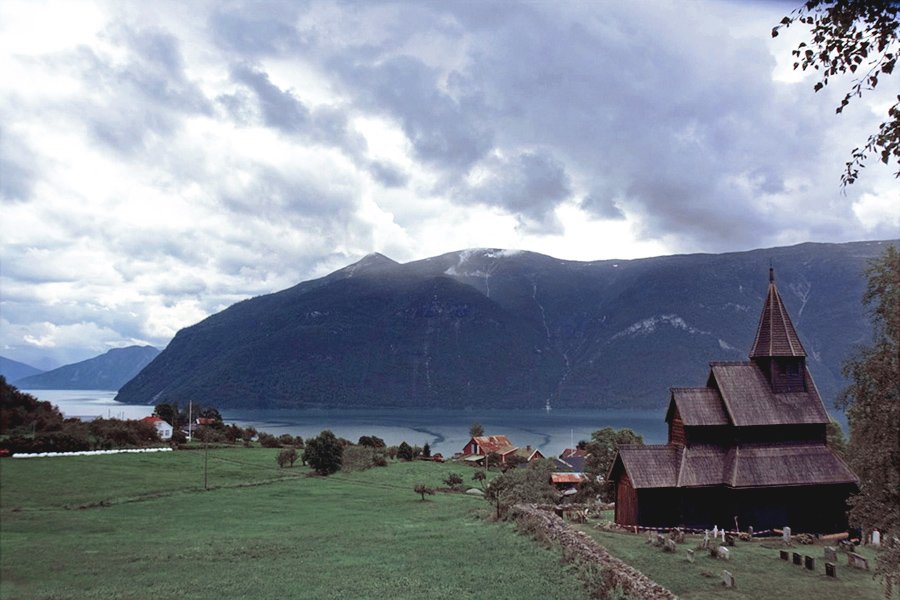 лютеранская, церковь, фъорд, горы, , небо, норвегия, Dmitry Matskevich