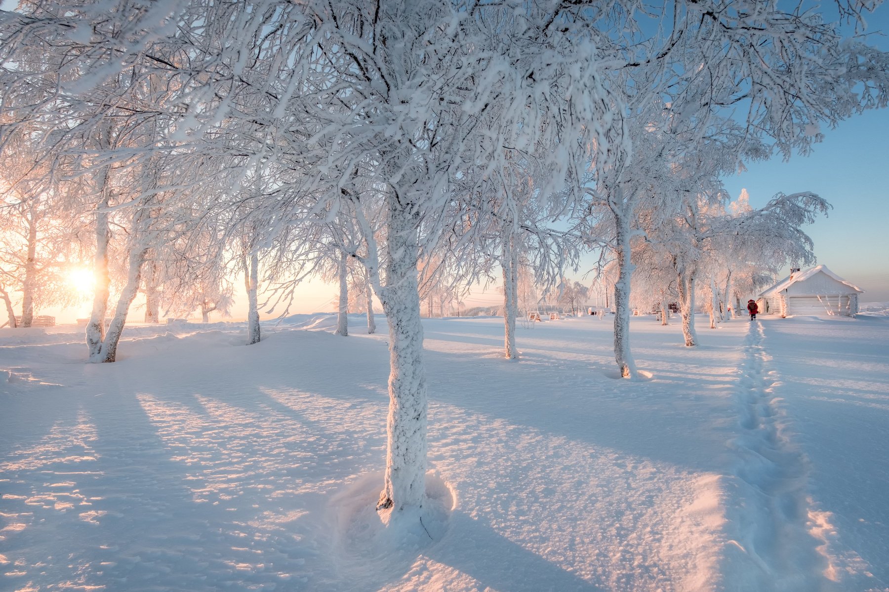 белая гора, зима, рождество, снег, мороз, метель, пурга, холод, белый, утро, рассвет, Андрей Чиж