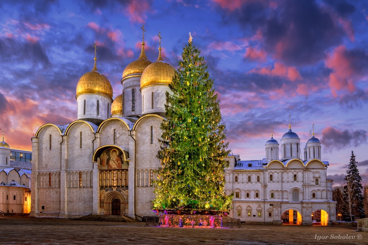 соборная площадь, кремль, москва, зима, cathedral square, kremlin, moscow, winter, Игорь Соболев