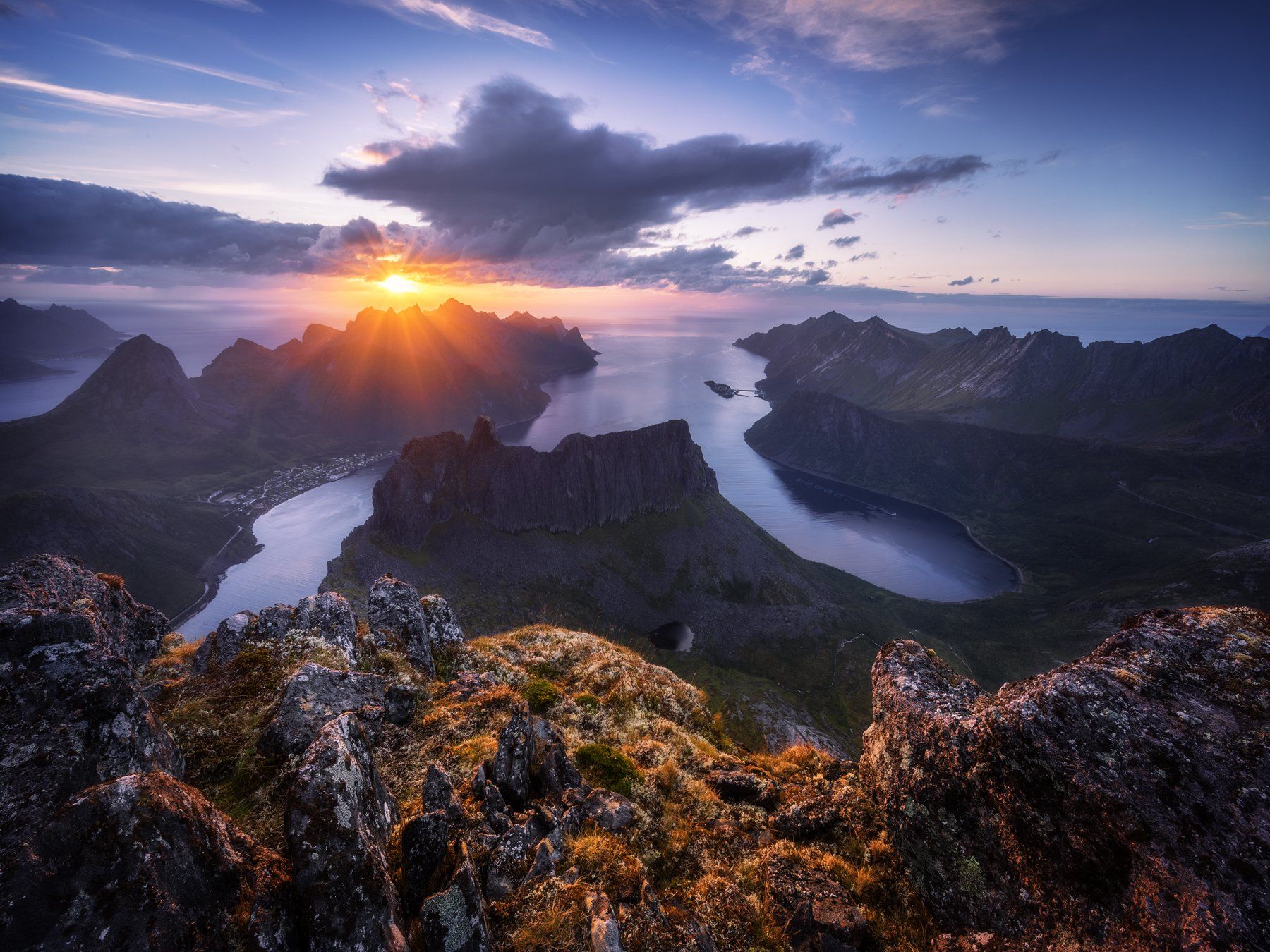 пейзаж, норвегия, сенья, norway, keipen, закат, горы, mountains, Oleg Rest
