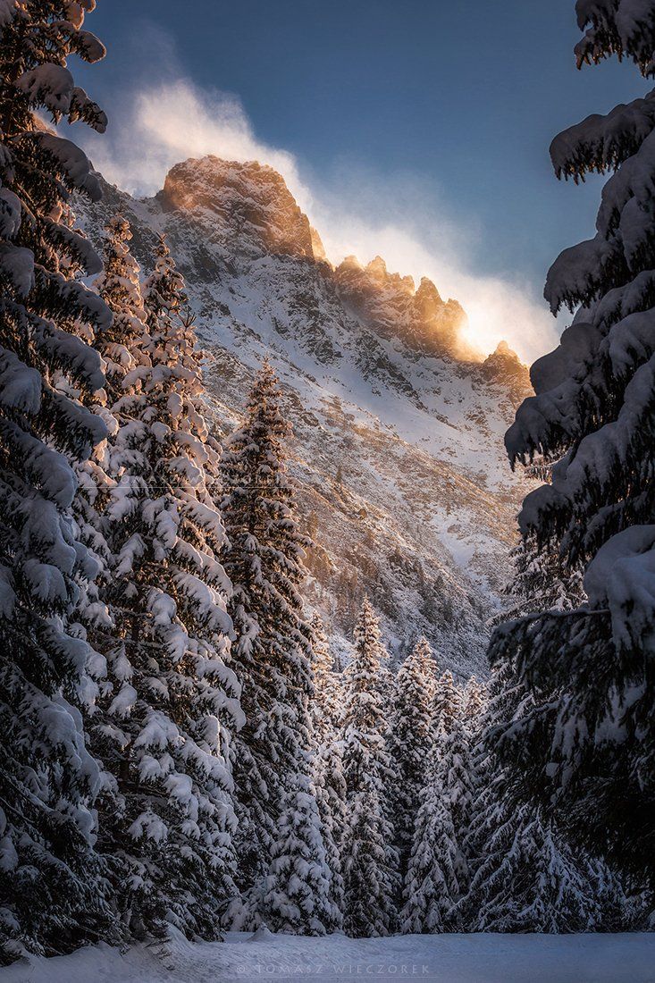 mountains, tatry, sunrise, sunset, snow, wind, cold, light, adventure, amazing, awesome, landscape, winter, frozen, peaks, Tomasz Wieczorek